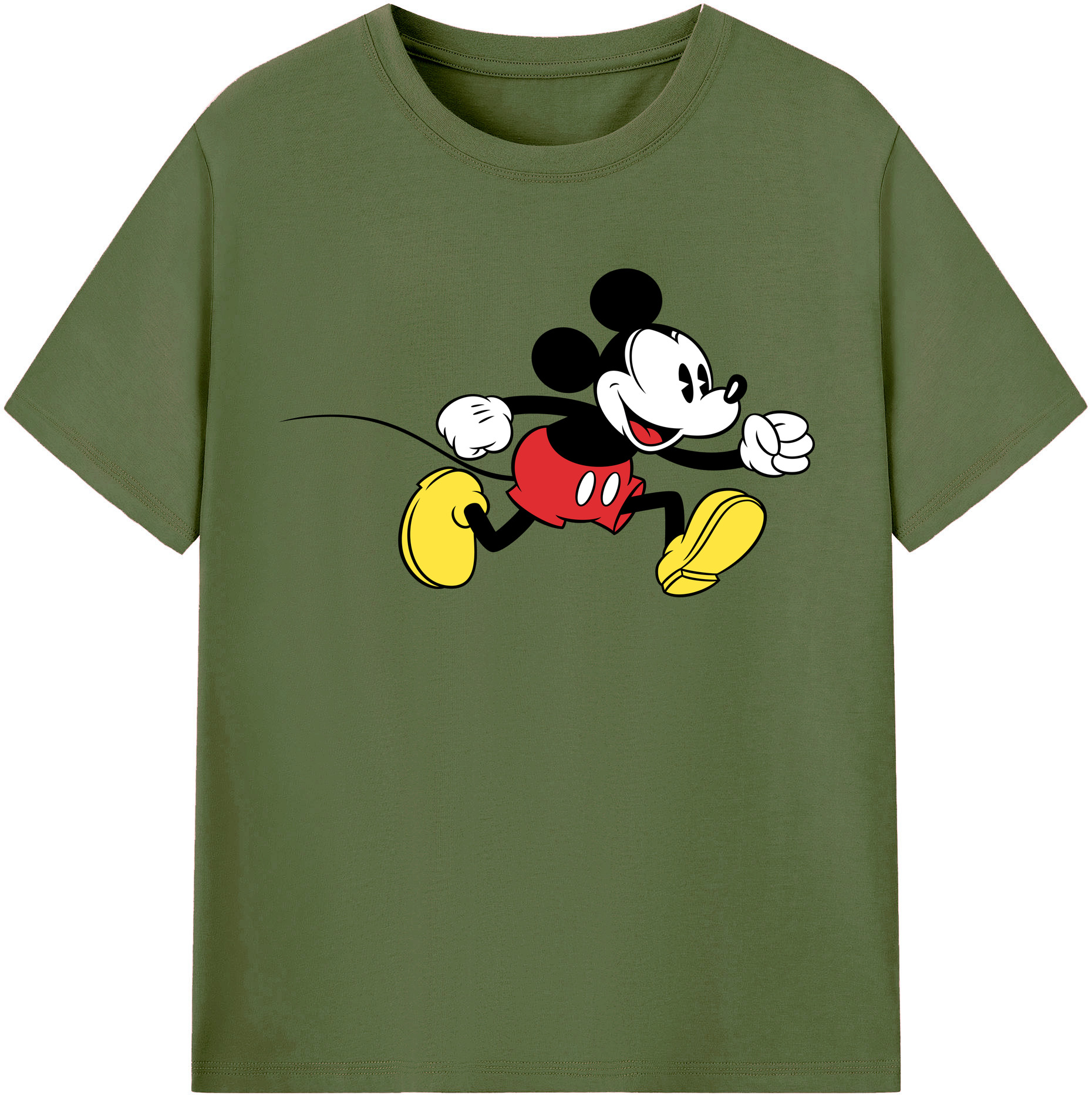 （画像用） ミッキーマウス Mickey Mouse 綿100％半袖Tシャツ（フロントプリント）